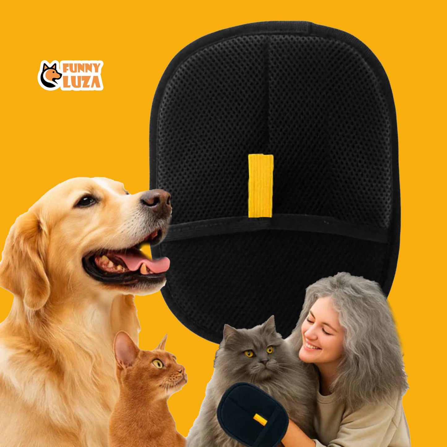 FUNNY LUZA - GLOVE PET HAIR REMOVER GLOVE