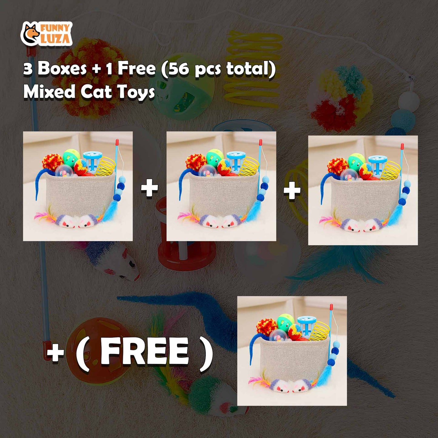 Cat Toys Mixed Pack - Funny Luza