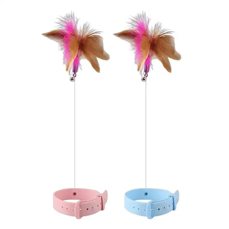 Cat Collar Feather Toy - FUNNY LUZA