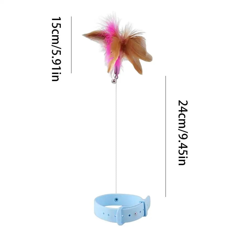 Cat Collar Feather Toy - FUNNY LUZA