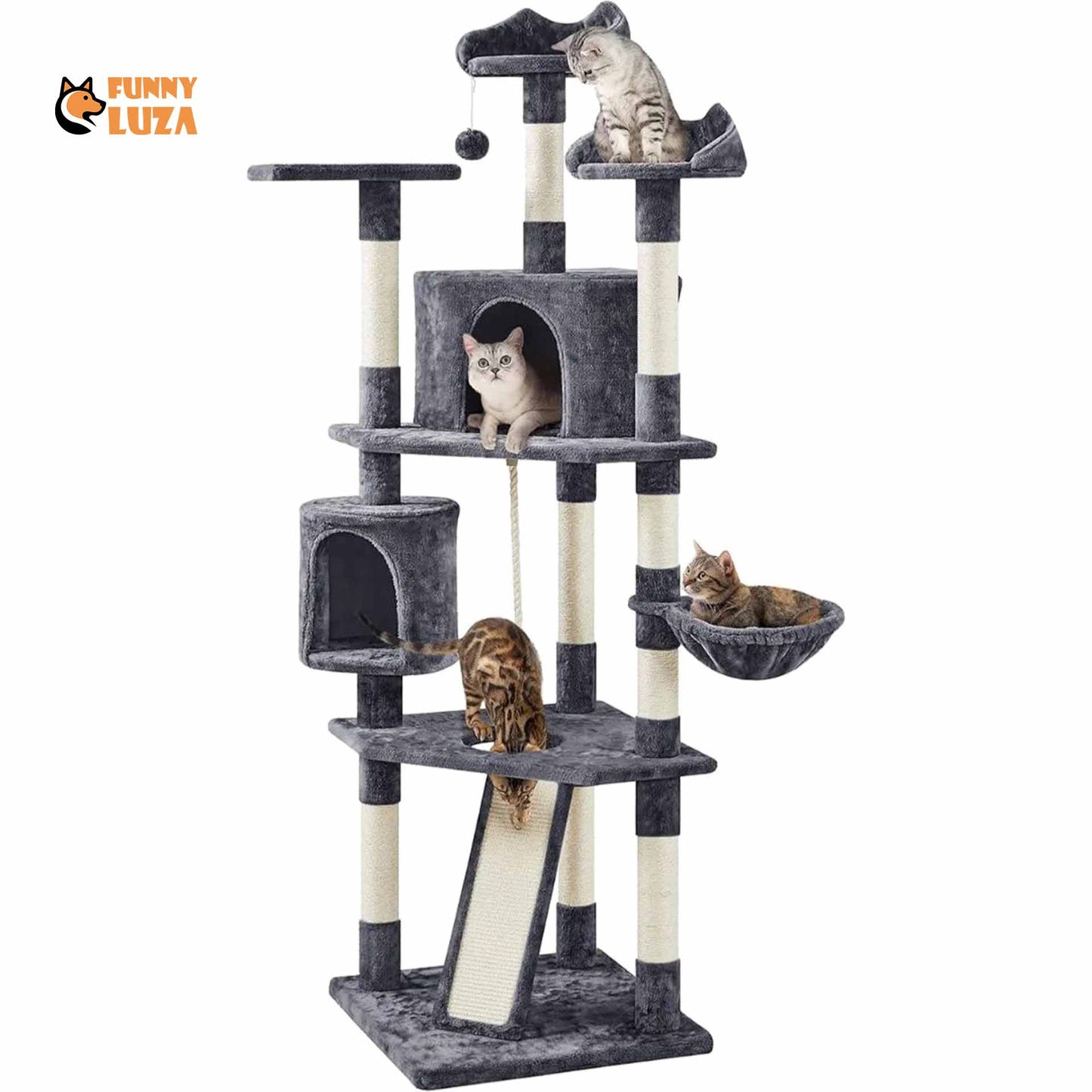 FunnyLuza - Cat Tower with Scratching Posts