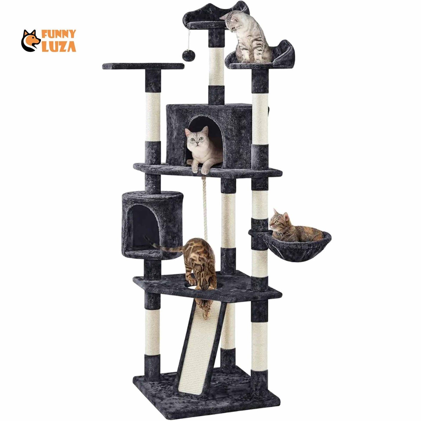 FunnyLuza - Cat Tower with Scratching Posts