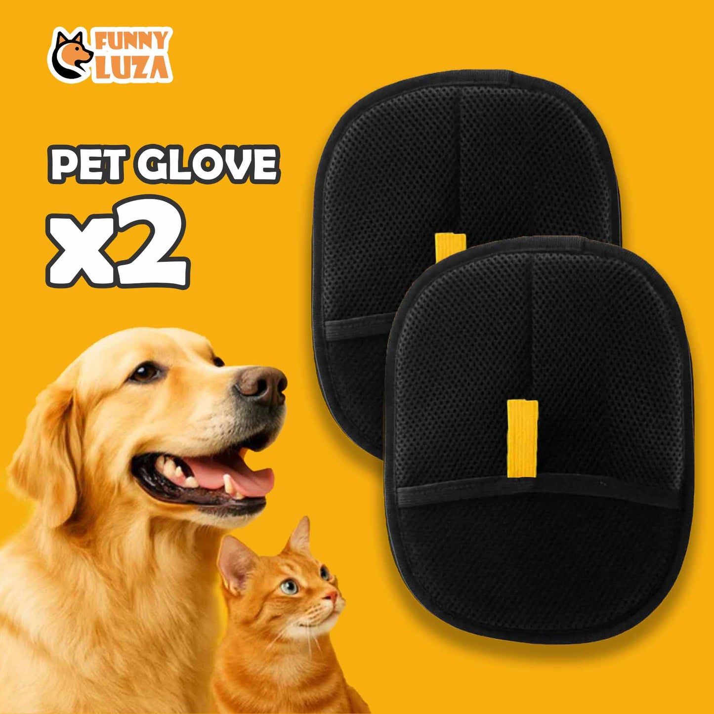 FUNNY LUZA - GLOVE PET HAIR REMOVER GLOVE