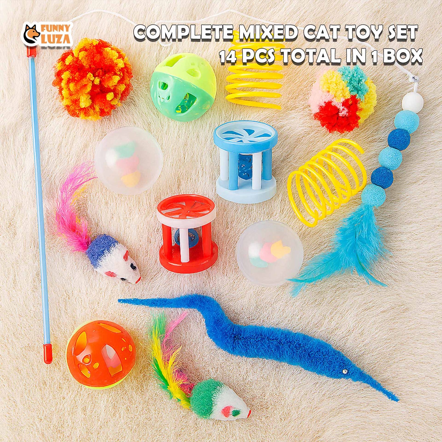 Cat Toys Mixed Pack - Funny Luza